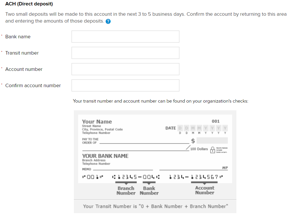 Setting up Direct Deposit
