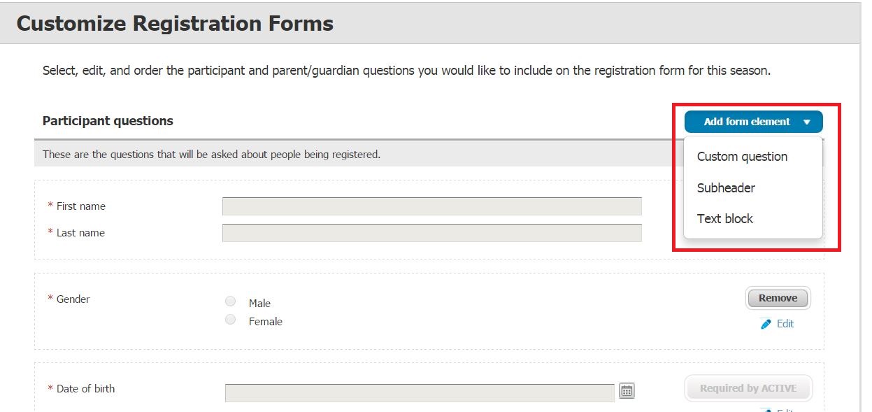 Adding a Form Element