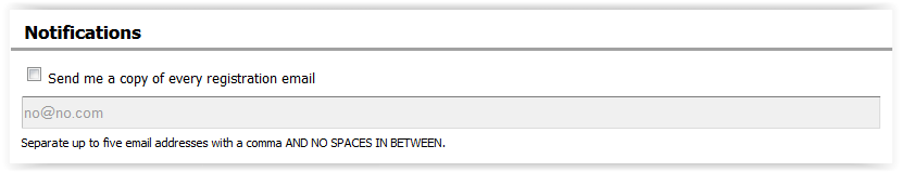 Send a copy of every confirmation email to another address