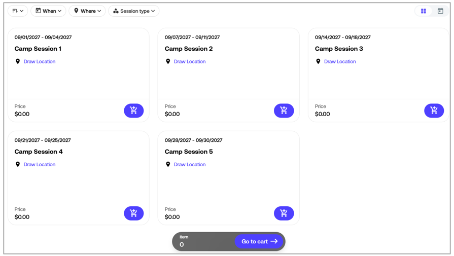 New CUI Session List View