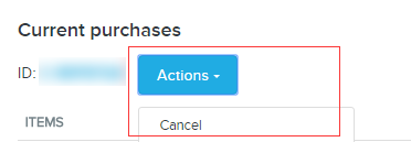 Actions button